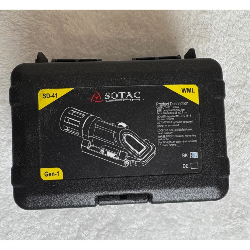 SOTAC Gear SD-41 Gen-1 WML Weapon Mounted Light 400 Lumens Black Tactical BK